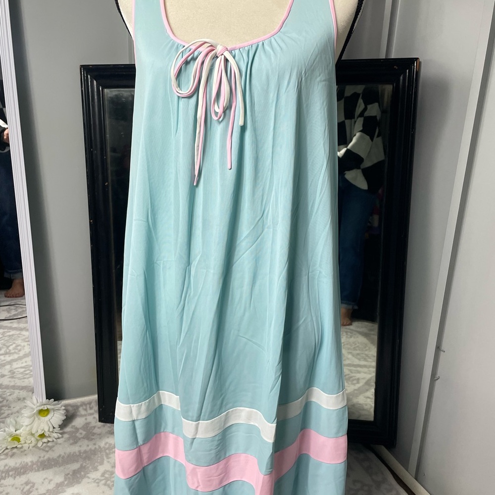 Elegant Blue and Pink Chemise